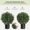 homfan Artificial Topiary Cedar Ball Tree 2pcs£¬17'' UV Resistant Fake Potted Plants in Black Nursery Pot,Artificial Trees for Porch Home Decor Indoor - 4 of 4