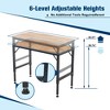 Metal+Wood Heavy-Duty Adjustable Workbench with Rubber Pads and High Weight Capacity - 3 of 4