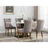 NicBex Modern Tufted Velvet Dining Chairs Set of 2, Comfy Upholstered Kitchen Side Chairs with Chrome Metal Legs & Nailhead Trim - 3 of 4