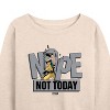 Women's - Marvel - Wolverine Nope Not Today Lightweight French Terry Wide Neck Long Sleeve Shirt - 2 of 4
