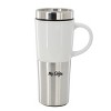 Mr. Coffee Travertine 4 Piece 16 Ounce Stoneware and Stainless Steel Travel Mug With Lid in White - 2 of 4
