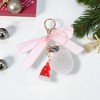 Unique Bargains Christmas Double Ring and Lobster Clasp Plush Mesh Metal Keychain 1 Pc - 4 of 4