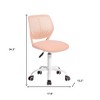 and White Adjustable Height Swivel Rolling Office Chair - 3 of 4