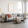 Acekool 2-Pack Nightstands with Storage Drawer & Shelves, Tempered Glass Top & Steel Frame Bedside Tables for Bedroom, Dorm - 2 of 4