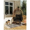 homfan Egg Chair Wicker Outdoor Chairs, Oversize Patio Chair Rattan Lounger Chair w/ 4 Cushions & Steel Frame Stand for Indoor Outdoor Patio Backyard - 4 of 4