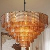 18-Lights Tiered Amber Glass Gold Chandelier - 2 of 4