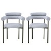 CAVINAS Modern Upholstered Dining Chair with Chrome Metal Legs, Padded Seat and Backrest - 2 of 4