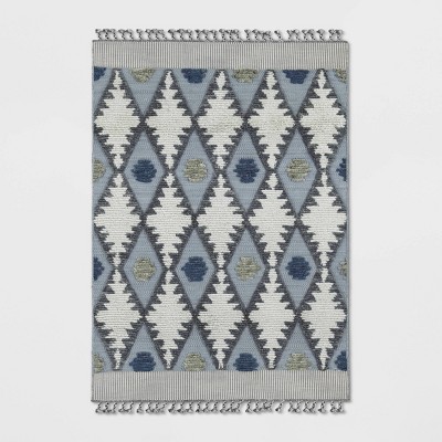 5'x7' Coreopsis Diamond Tufted Area Rug Blue - Opalhouse™