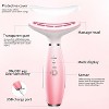 YEVYO Neck Face Massager, Skin Care Face Massage Tool, 3-in-1 Facial Massager, Face Sculpting Tool with Thermals, Vibration (Pink) - 2 of 4