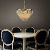 ALOADECOR  5 Lights 20" Modern Glam Antique Gold Crystal Tiered Chandelier Luxury Ceiling Light  For Dining Room & Bedroom  & Entryway - 2 of 4