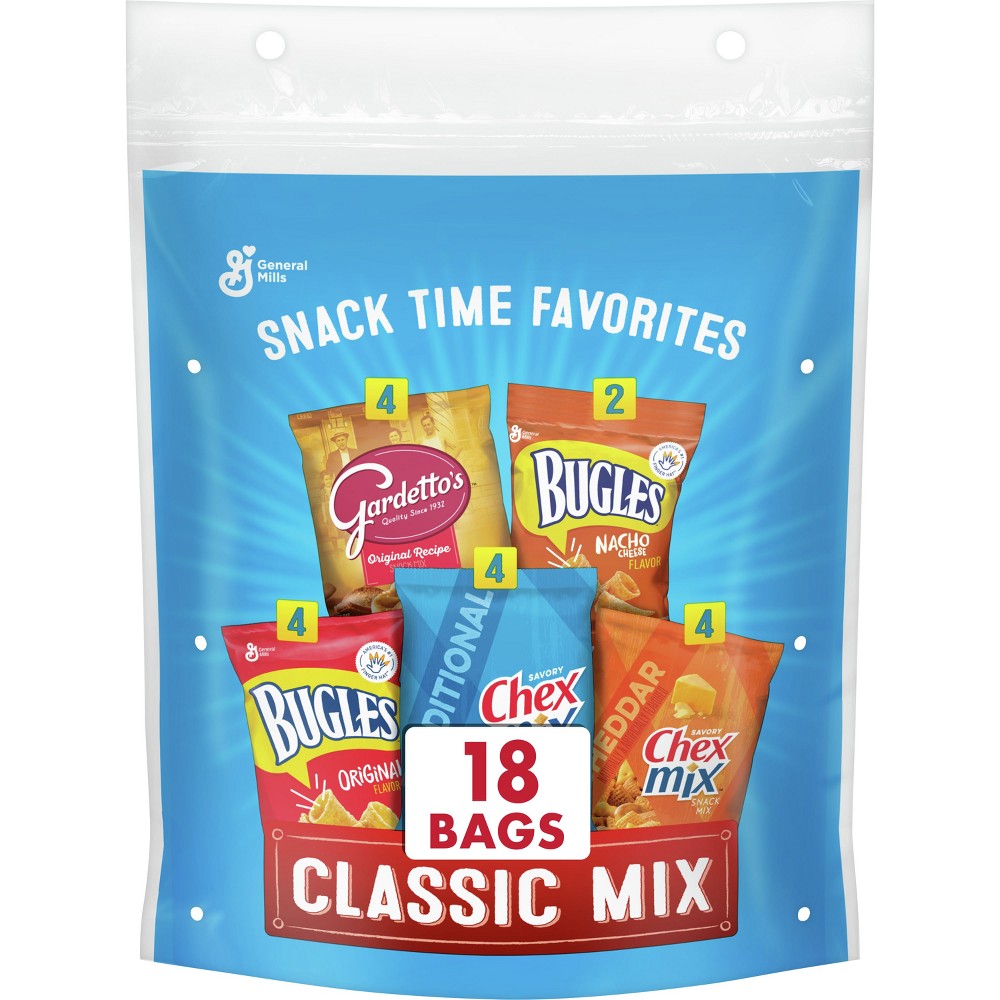 Chex Mix Traditional Snack Mix Bags - 17.5oz/10ct