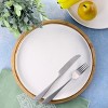 Gibson Mio 6 Piece 10.5 Inch Round Stoneware Dinner Plate Set in Sea Salt - 2 of 4
