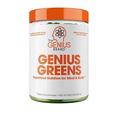 Genius Super Greens – Nootropic Superfood Powder with Organic Spirulina, Kale, Spinach, Lion’s Mane & Antioxidants