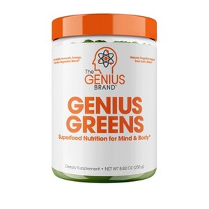 Genius Super Greens – Nootropic Superfood Powder with Organic Spirulina, Kale, Spinach, Lion’s Mane & Antioxidants - 1 of 4