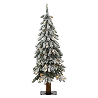 3ft Haute Decor Pre-Lit Lightly Flocked Alpine Artificial Christmas Tree