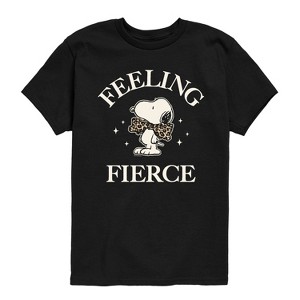 Boys' - Peanuts - Feeling Fierce Snoopy Short Sleeve Graphic T-Shirt - 1 of 4