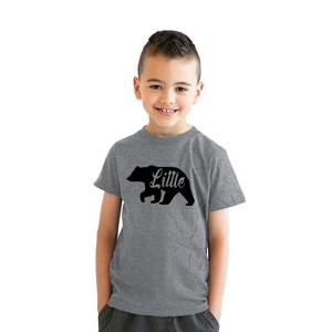 Youth Little Bear Cute Gift for Children Brother Funny Novelty Family T shirt - Crazy Dog Youth T Shirt - 1 of 4