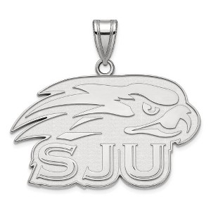Black Bow Jewelry 10k White Gold St Joseph's Hawks NCAA Large Pendant - 1 of 3