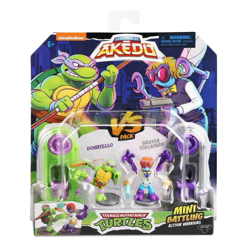 Akedo Teenage Mutant Ninja Turtles Donatello vs Baxter Stockman Mini Figure Set - 2pk, 1 of 11