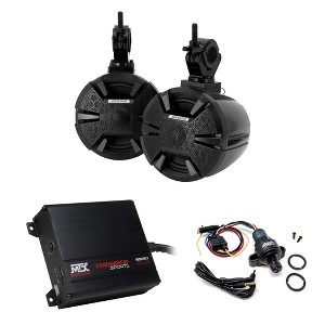 Alpine SPV-65-SXS 6.5" Speaker Pods with MTX MUD100-2 Amplifier and Wet Sounds WW-BTVC-V2 Bluetooth Volume Knob Receiver - 1 of 4