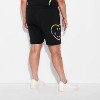 Pride Adult Smiley World Rainbow Heart Graphic Shorts - Black - 2 of 3