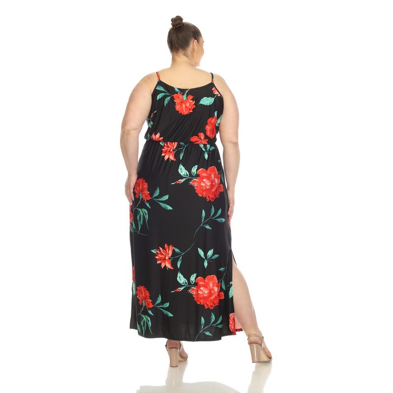 Plus Size Floral Strap Maxi Dress, 4 of 7