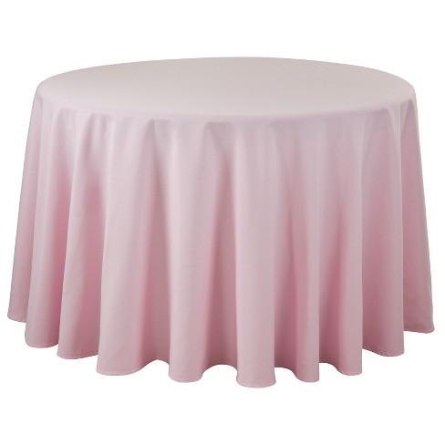 Saro Lifestyle Solid Color Everyday Tablecloth, Pink, 120