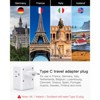 Itopfox 2-Pack European Travel Plug Adapter with 3 Outlets & 3 USB Ports (2 USB-C), Type C Adapter for Italy, France, Spain Essentials - 3 of 4