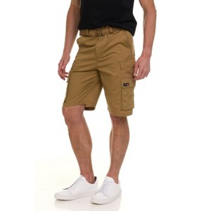 Canada Weather Gear Men’s Belted Cargo Shorts – Lightweight Cotton Stretch Fabric, Classic Fit with Multiple Pockets - 1 of 4