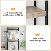 TackView Washer Dryer Laundry Organizer Shelf – Adjustable 5-Tier Double-Layer Wood Rack, Heavy-Duty (100lb/Shelf),gray,30" - 4 of 4