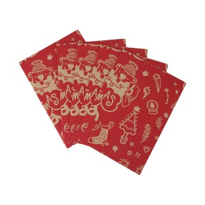 Unique Bargains Gift Wrap Paper Christmas Kraft 27.56"x19.69" 5 Pcs - 1 of 4