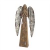 Rustic Wood Sentiment Angel with Galvanized Metal Wings (Set of 2) - 4 of 4