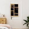 Aghana Digitals White Engineered Wood Wall-Mounted Jewelry Cabinet with Lockable Storage, Mirror & - 3 of 4