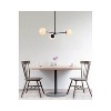 Elegant Lighting Briggs 32 inch pendant in black with white shade - 2 of 4