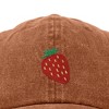 Dalix Strawberry Embroidered Cotton Dad Hat Fruit Adjustable Casual Baseball Cap Nature Womens - 2 of 4