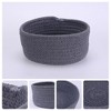 REGALWOVEN Home Decor Entryway Desk Key Tray Round Woven Storage Basket 2 Pcs - 3 of 4