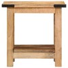 vidaXL Side Table 15.7"x11.8"x15.7" Solid Rough Wood Mango - 2 of 4