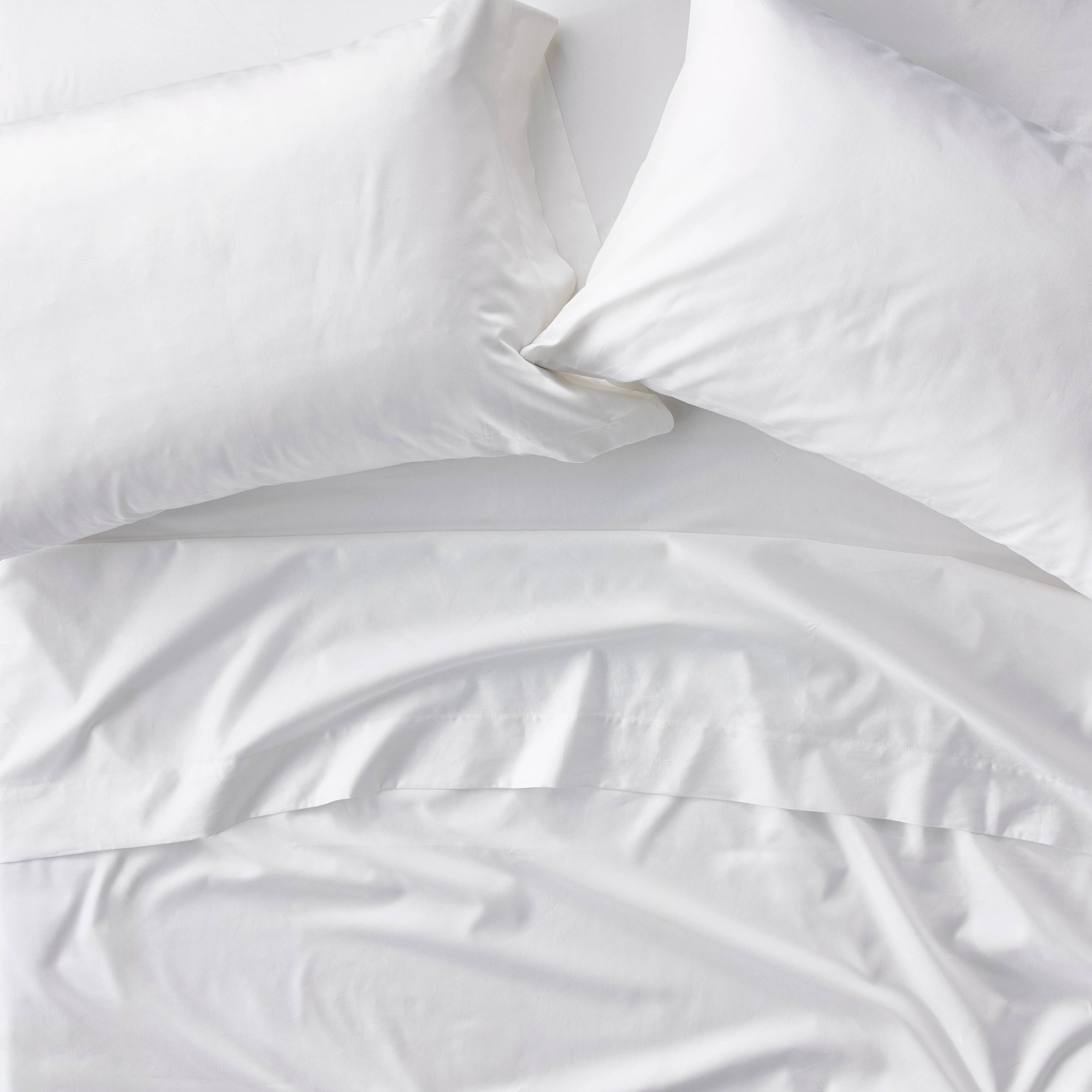 King 600 Thread Count Sateen Sheet Set White - Casaluna™