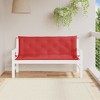 vidaXL Red Garden Bench Cushions 2 pcs - Oxford Fabric, Weather-Resistant, 59.1"x19.7"x2.8", Indoor/Outdoor Seating Pads - 2 of 4