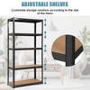 Costway 4PCS 72'' Heavy Duty Storage Shelf Steel Metal Garage Rack 5 Level Adjustable - image 4 of 4