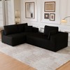 104x67x23.6in Luxury Net Red Beige Lamb Velvet Sofa, Convertible Double Sofa Bed for Living Room and Balcony - 4 of 4