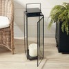 Plum & Post 10" x 30.25" Alden Decorative Black Metal Lantern for Indoor/Outdoor Use - 2 of 4