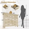9 Drawers Dresser for Bedroom, Wooden Chest of Drawer with Large Drawers & Metal Handles - 2 of 4