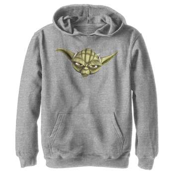 Boy's Star Wars: The Clone Wars Yoda Big Face Pull Over Hoodie