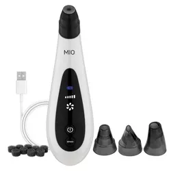 Spa Sciences Microdermabrasion with Diamond Tip and 3 Vacuum Suction Tips for Pore Extraction - USB Rechargeable - White