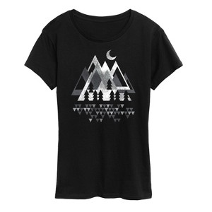 Women's - Instant Message - Mountain Geometric Short Sleeve Graphic T-Shirt - 1 of 4