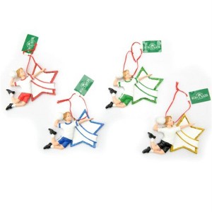 Kurt Adler Resin Ornaments for Christmas Tree, Volleyball Boy on Star, Assorted (Set of 4) - 1 of 1
