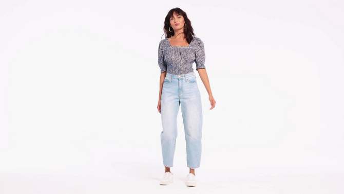 Women's Super-High Rise Tapered Balloon Jeans - Universal Thread™ , 6 of 8, play video