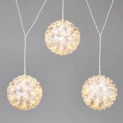 3pk 5.5in Twinkling LED Super Sphere Novelty Silhouette Light - Wondershop™