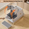Stainless Steel Litter Box with Lid, X Large Litter Box for Cats, Enclosed Removable Metal Litter Boxes with High Sided & Scoop, Dog Proof - 4 of 4